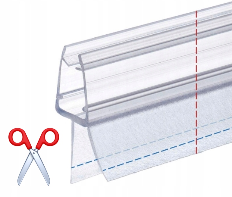 USZCZELKA DOLNA KABINY PRYSZNICOWYCH DRZWI 6 - 8 MM 100 CM Kod producenta 16523201601