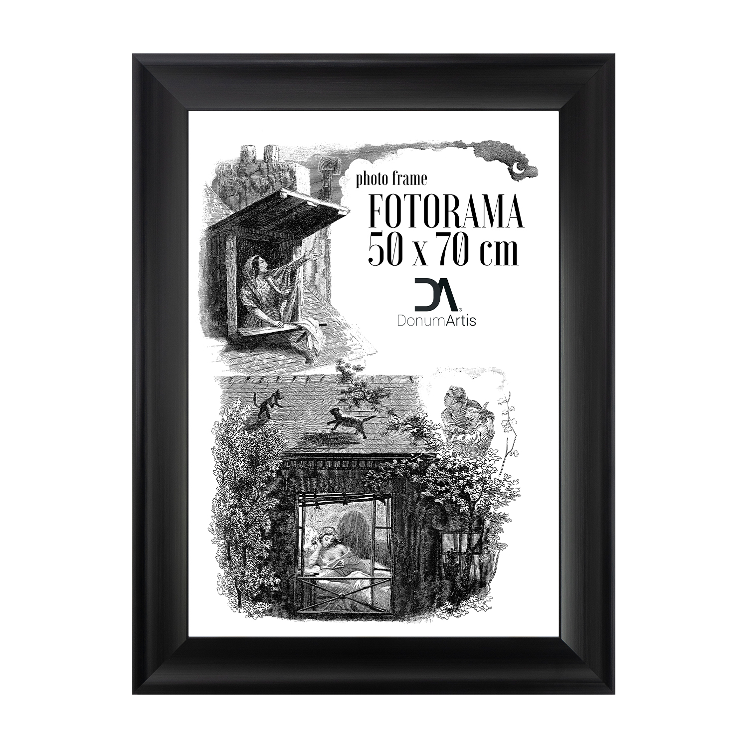 Fotorám Malmo černý mat 50x70 rámeček na obrázek