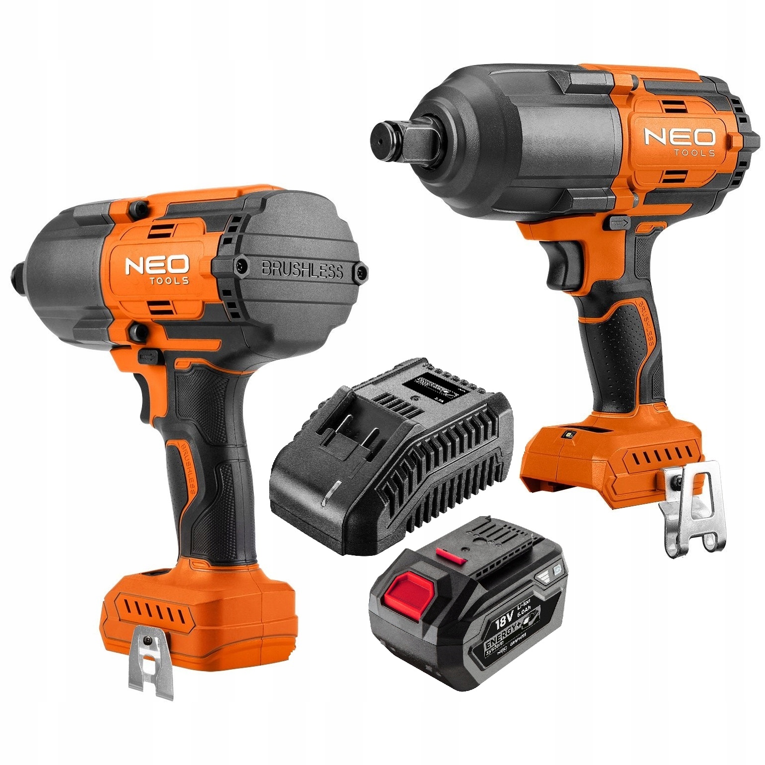 NEO Klucz udarowy akumulatorowy 1100Nm bezszczotkowy 1/2” + AKUMULATOR 6Ah