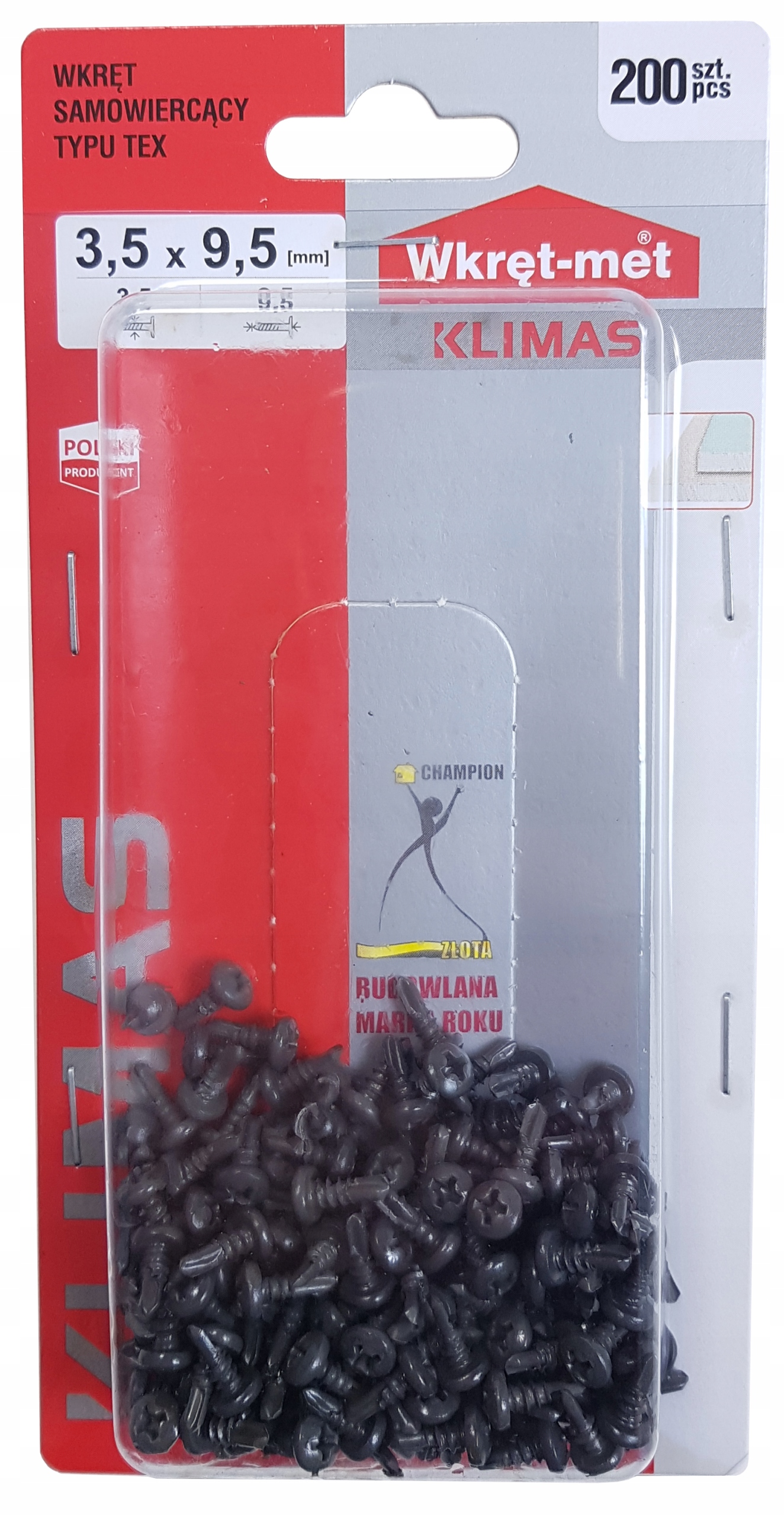 

Wkręt samowiercący Pchełka 3,5x9,5 blister 200szt.