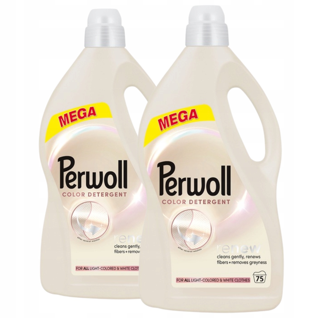 Levně Perwoll Renew Light Colors Tekutý prací prostředek 3,75 l (75 praní) x2