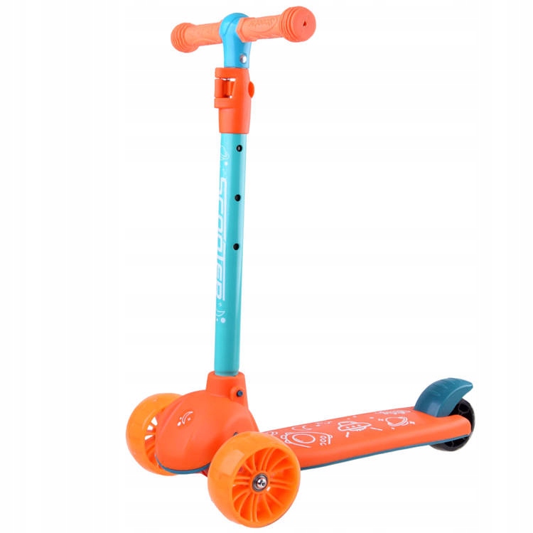 TRÓJKOŁOWA HULAJNOGA BALANSOWA /KAUCZUKOWE KOŁA LED Marka Degras