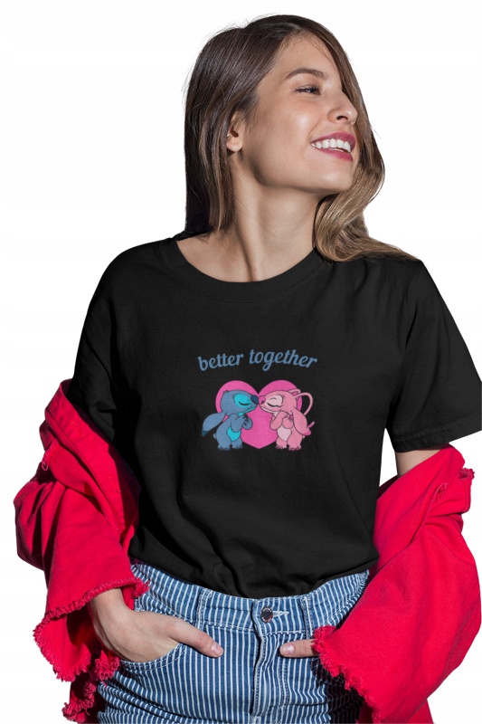 

Koszulka Lilo i Stich Damska Love Stich Czarna 4 L