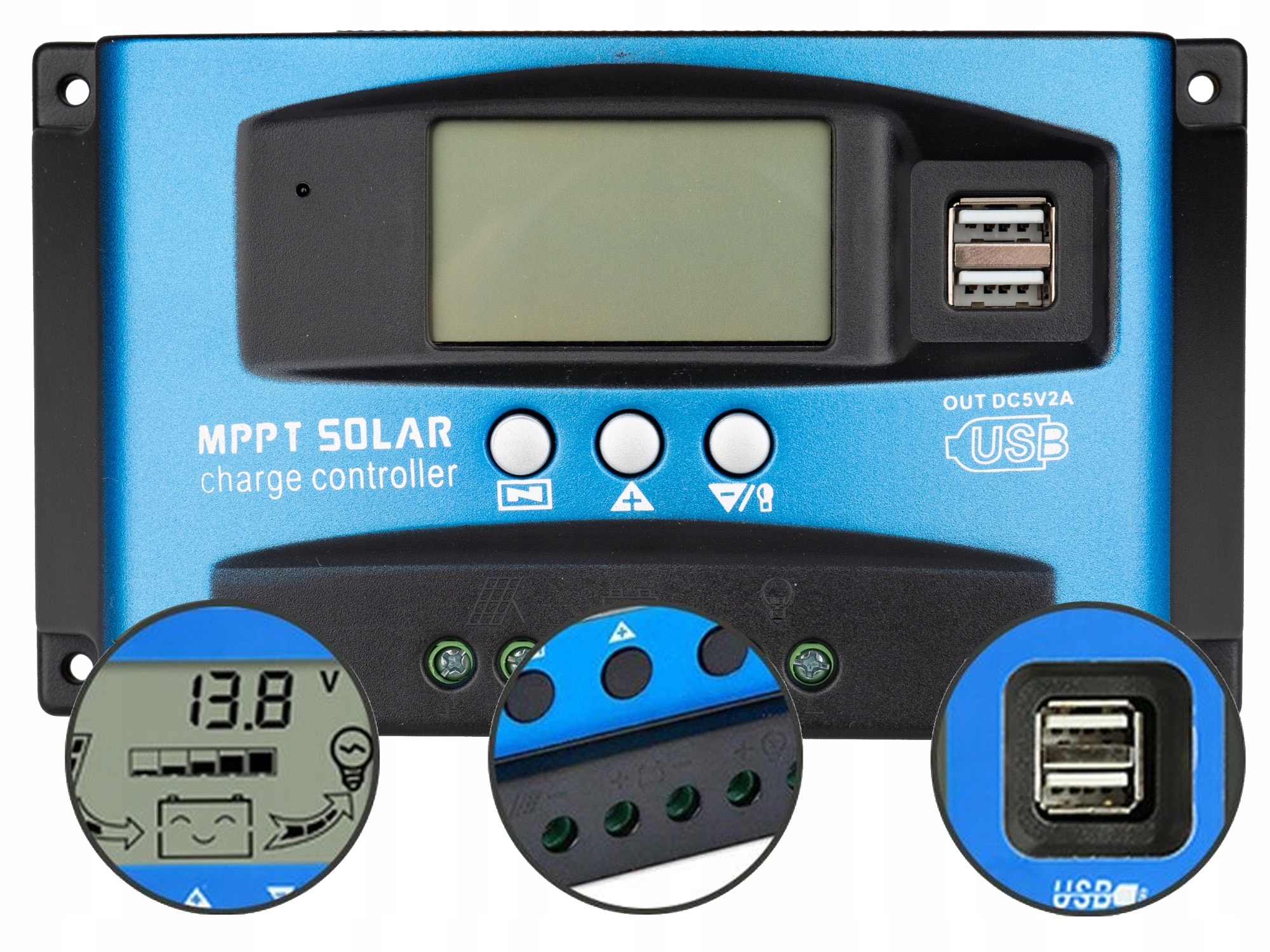 

Regulator Ładowania Kontroler Solarny 100A 12/24V