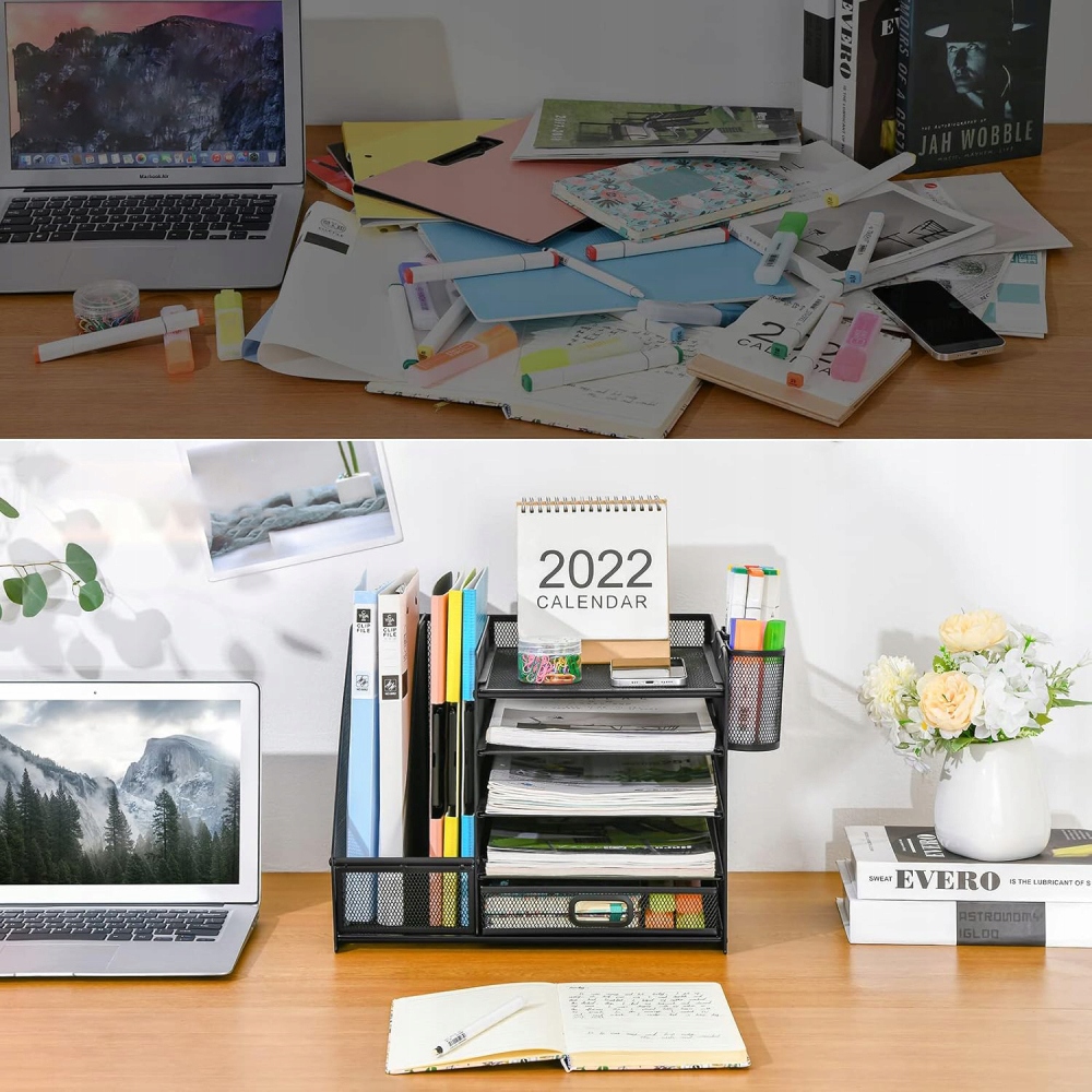 PRZYBORNIK ORGANIZER NA BIURKO 1 KOMÓR SZUFLADKA 5 PÓŁEK CZARNY Kod producenta ORGANIZER NA DOKUMENTY