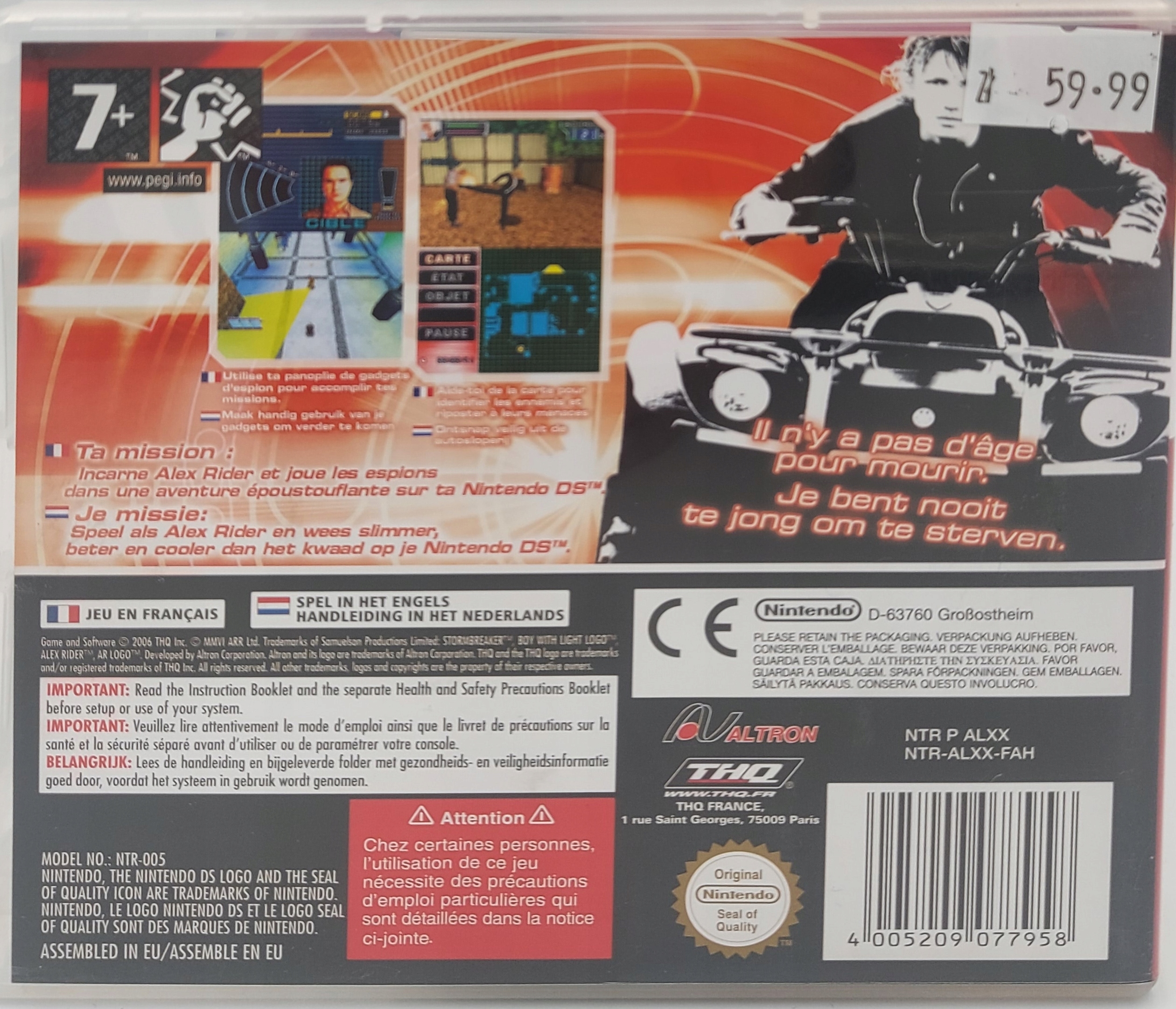 ALEX RIDER STORMBREAKER DS 2DS 3DS NINTENDO Tematyka gry akcji