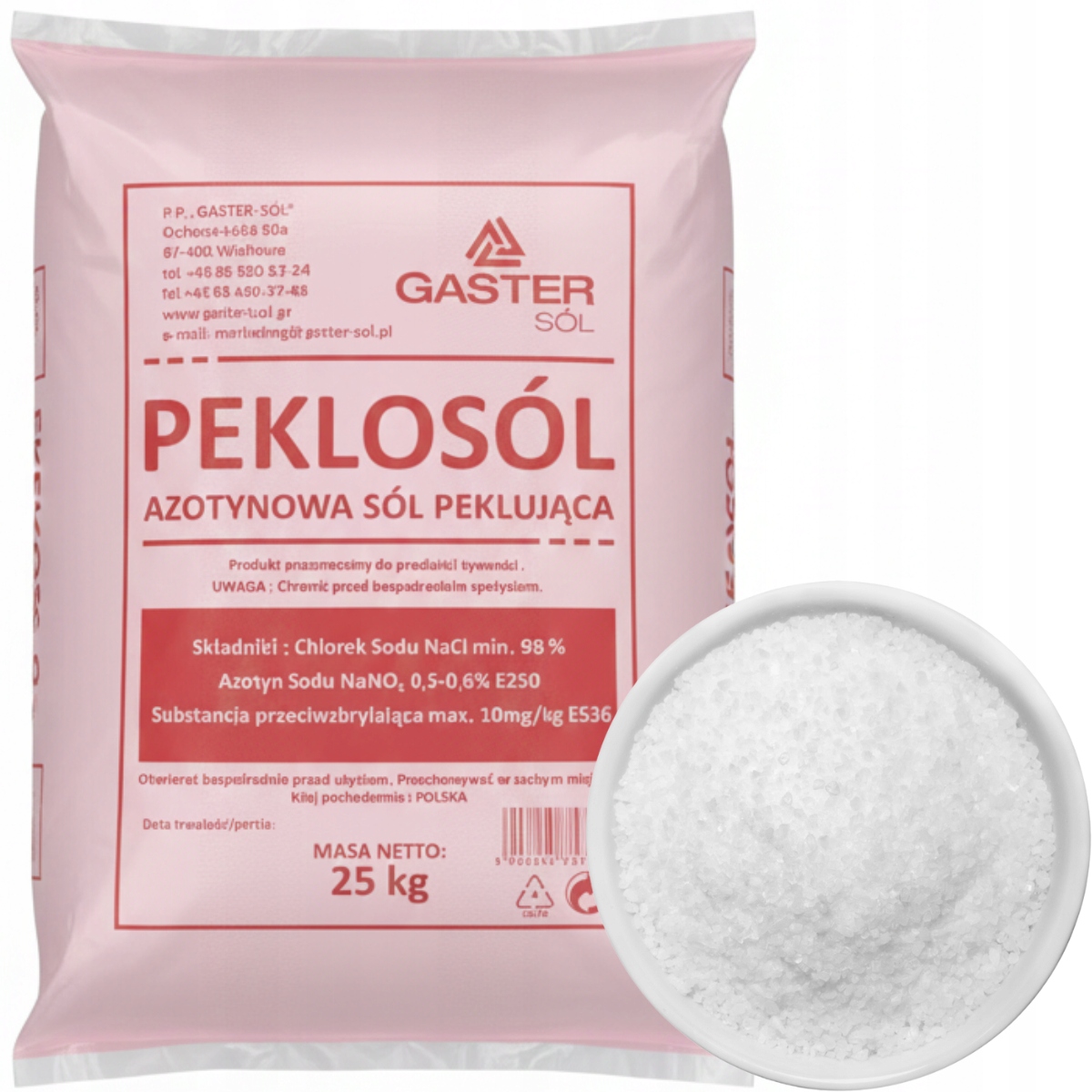 Levně Rychlosůl Peklosól Peklowa pro peklování Kvalita G/ 25 kg