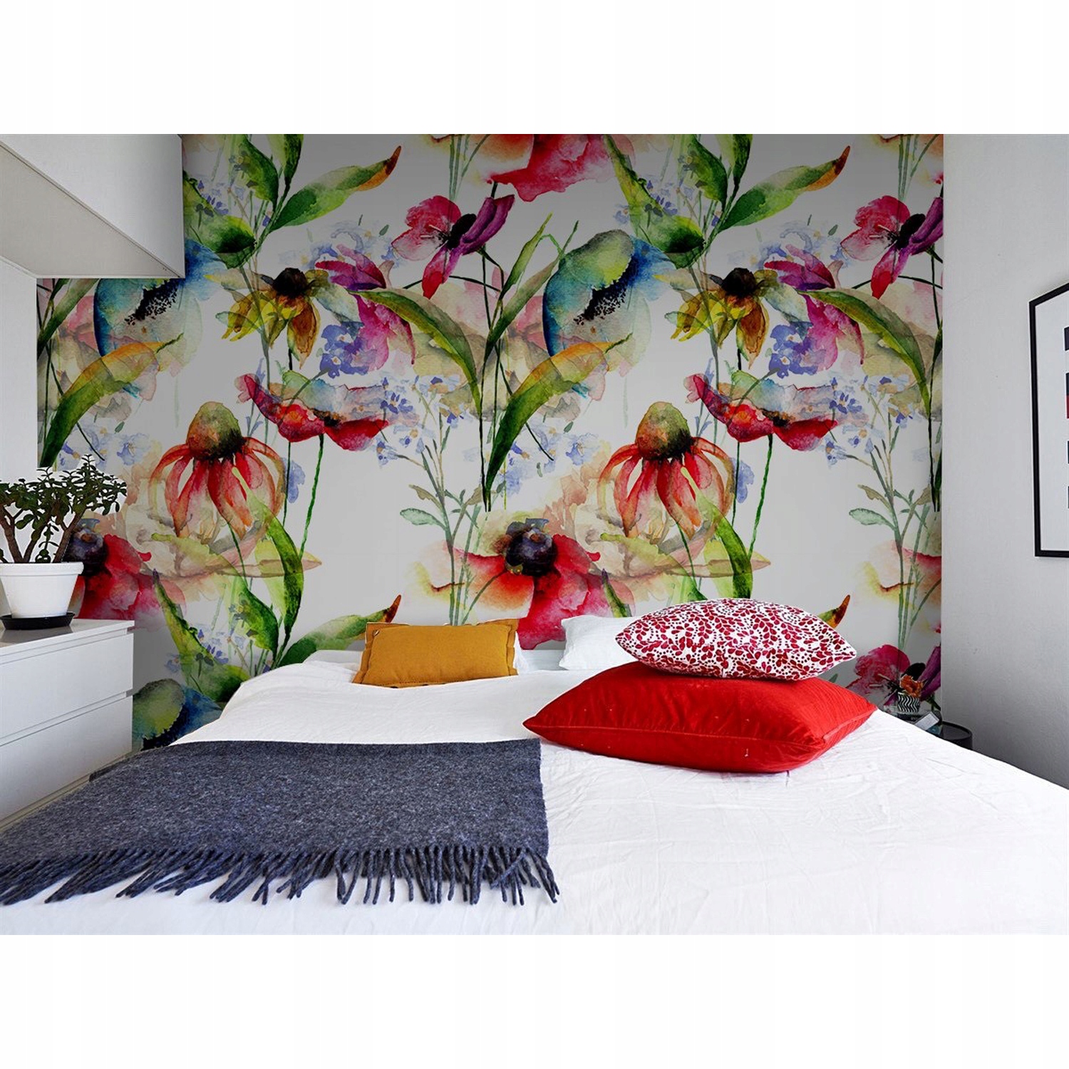 

Fototapeta do salonu Stylizowane kwiaty 250x250 cm