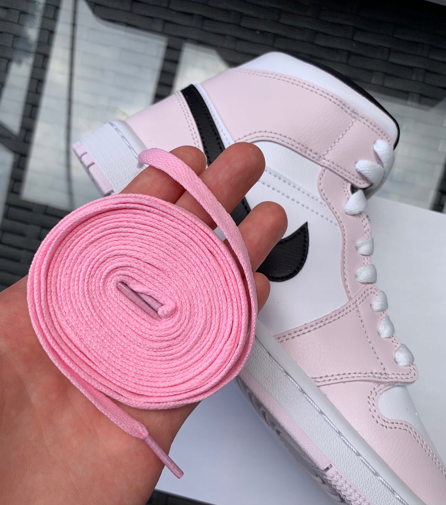 

Sznurówki do Jordan 1 różowe baby pink 140cm 8mm