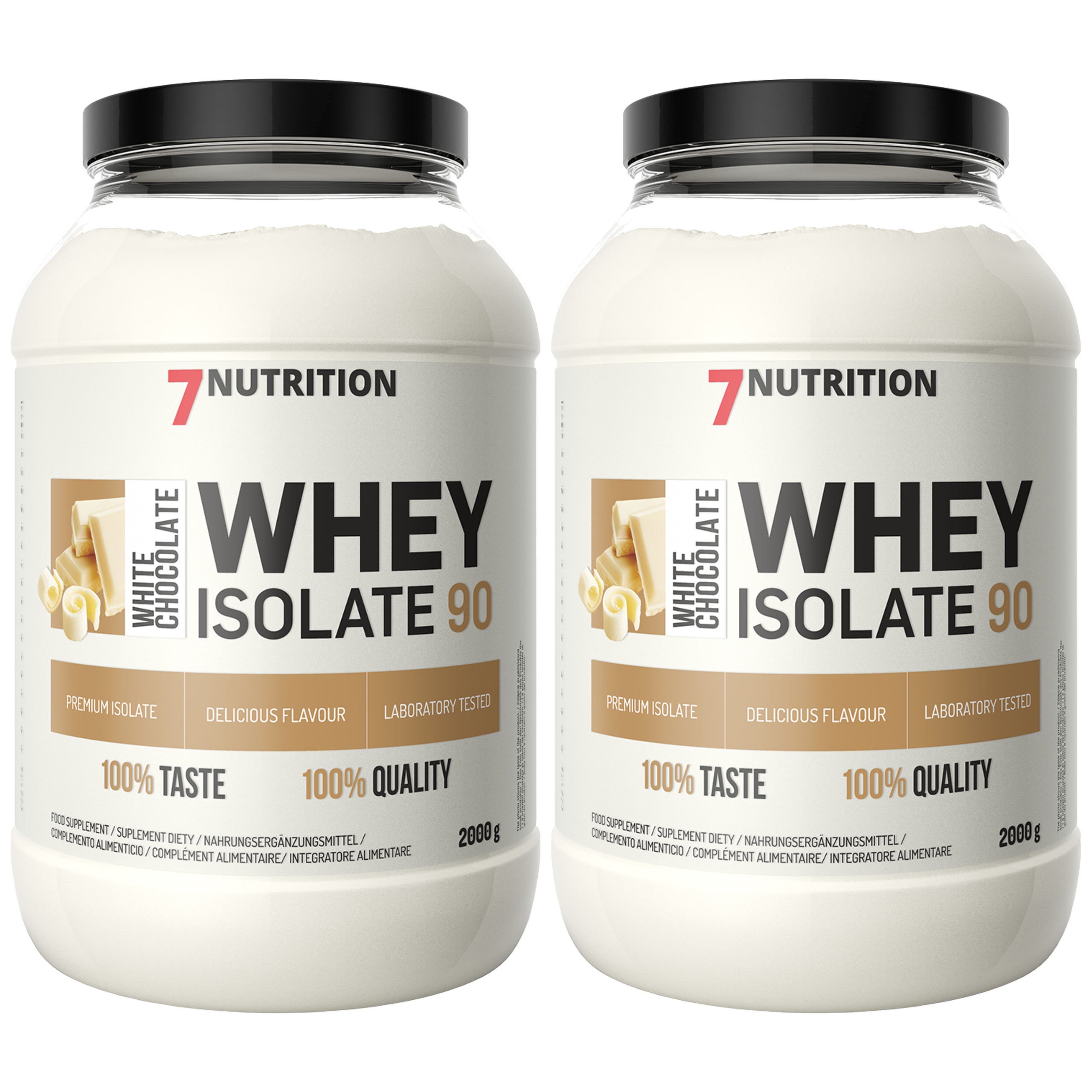 2x Bílkovina Izolát Wpi 90 Syrovátkový 2000 g Hmotnost Svaly 7 Nutrition