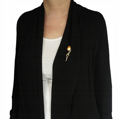 BROSZKA żółtyzłoty TULIPAN kwiat Marka Inna marka