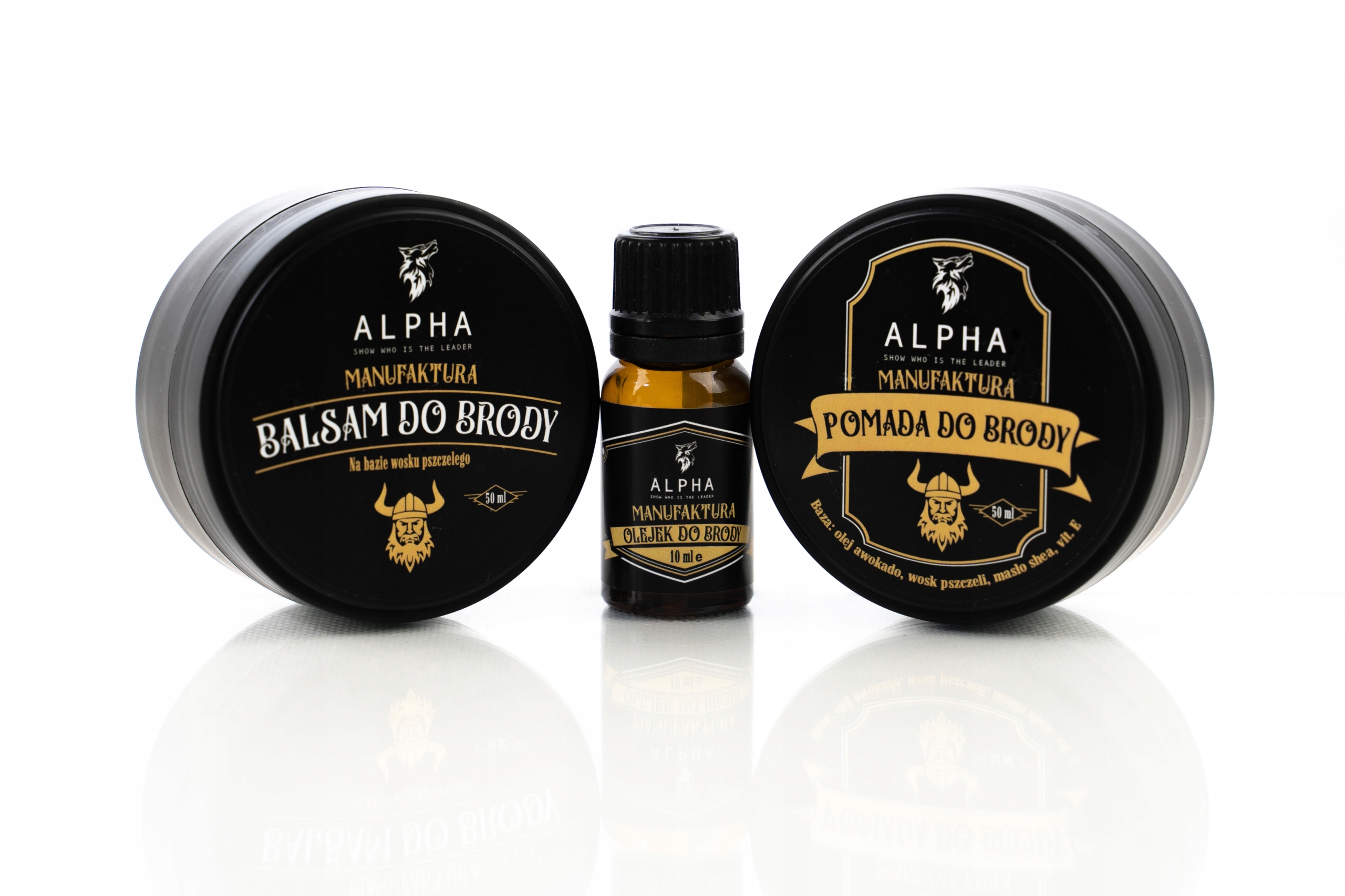 Set 2+2 pomáda a balzám na vousy Dárek olej 10 ml pomáda na rty men