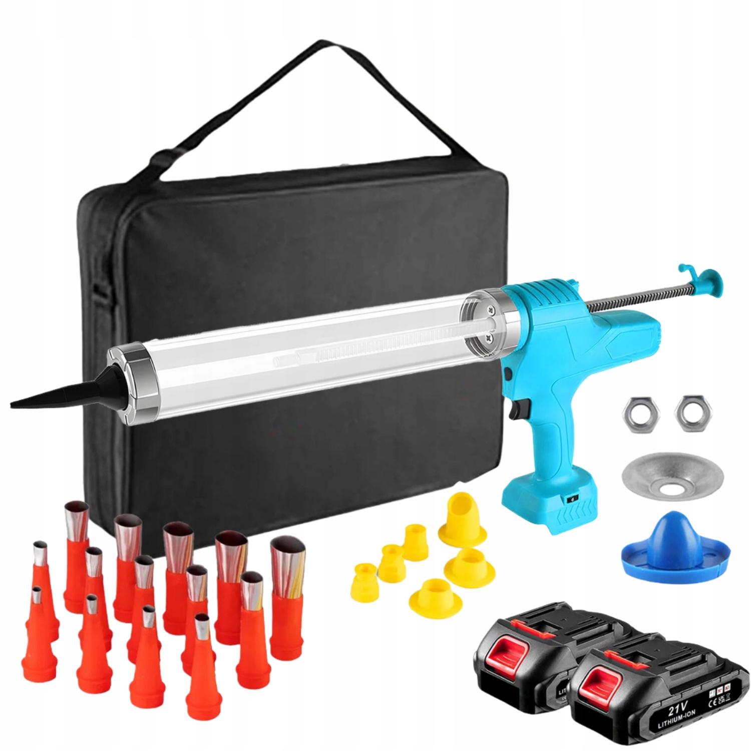 Bezdrátová vytlačovací pistole na silikon 18 V s akumulátorem