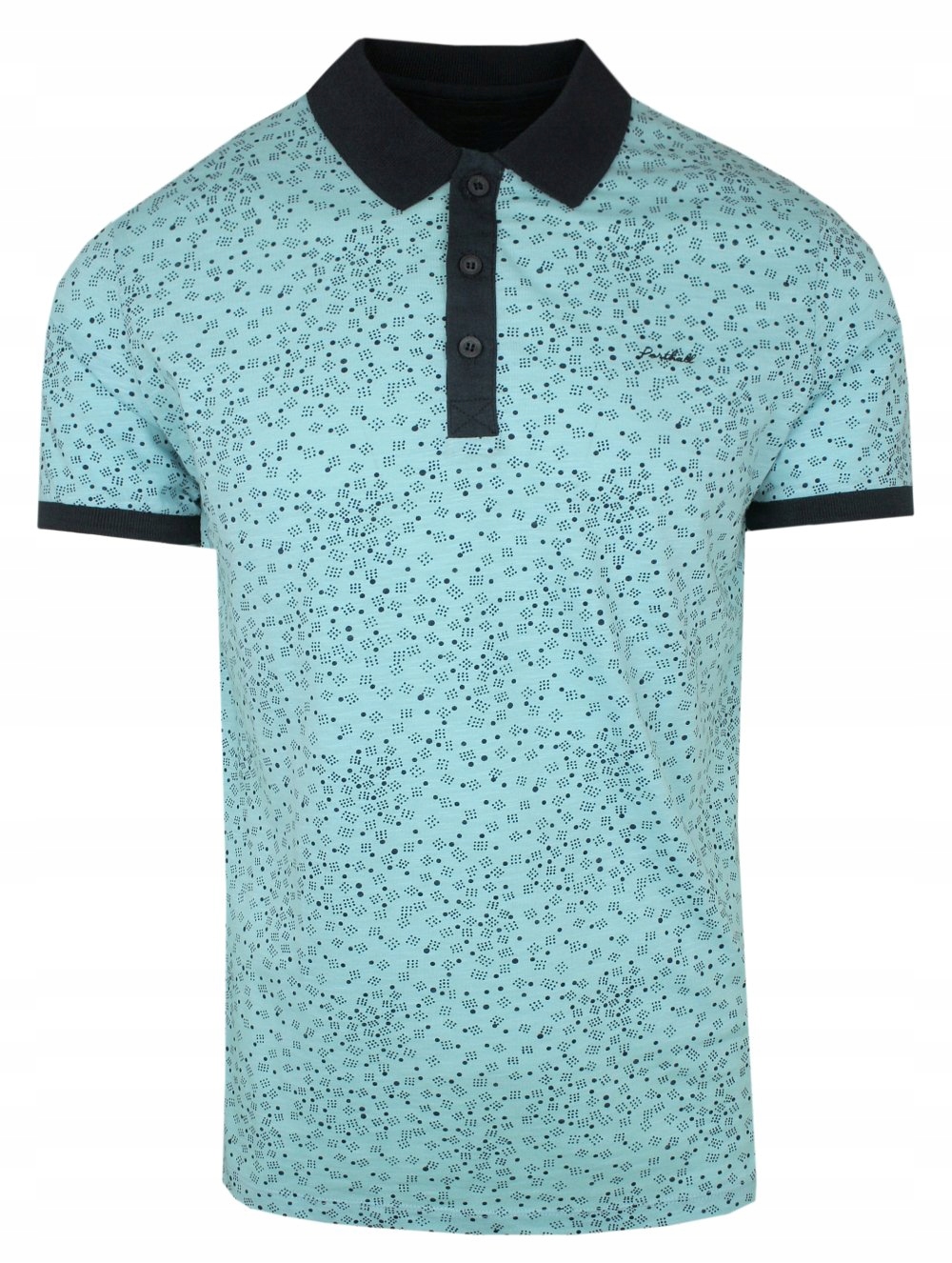 Tyrkysová Polokošile s jemným vzorem, velikost XL