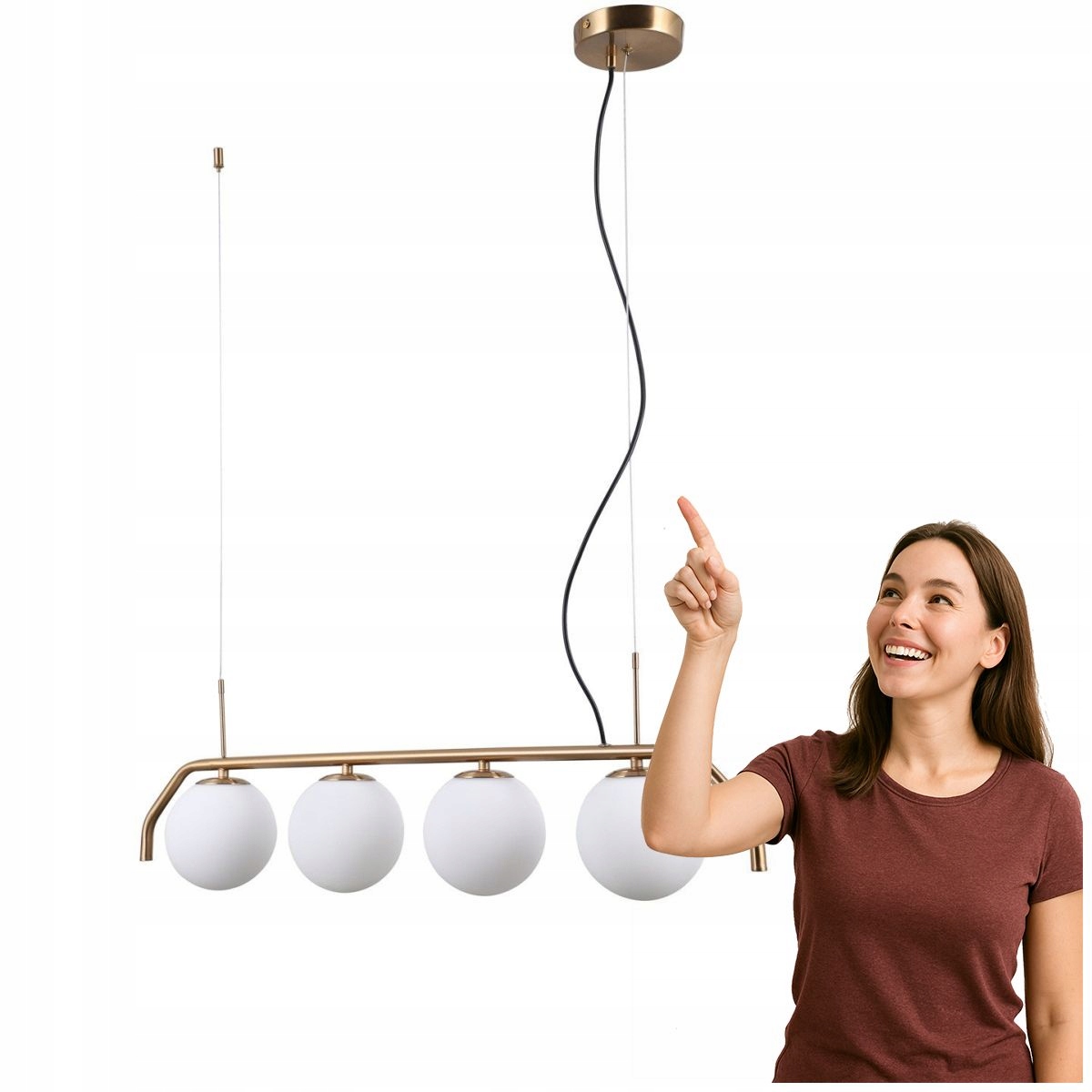 Moderná závesná lampa Carimi Led 4xG9 Mosadz Italux