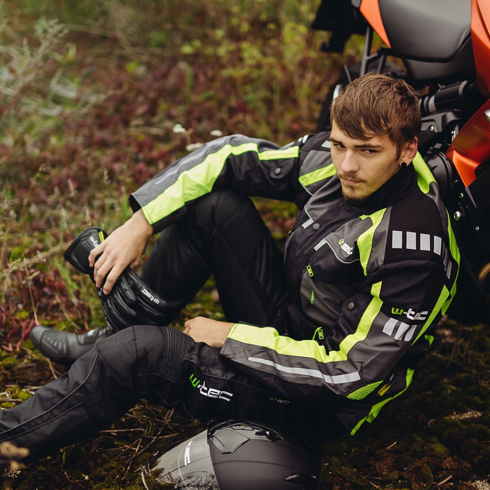 Męskie spodnie motocyklowe W-TEC Rusnac NF-2607 Materiał inny