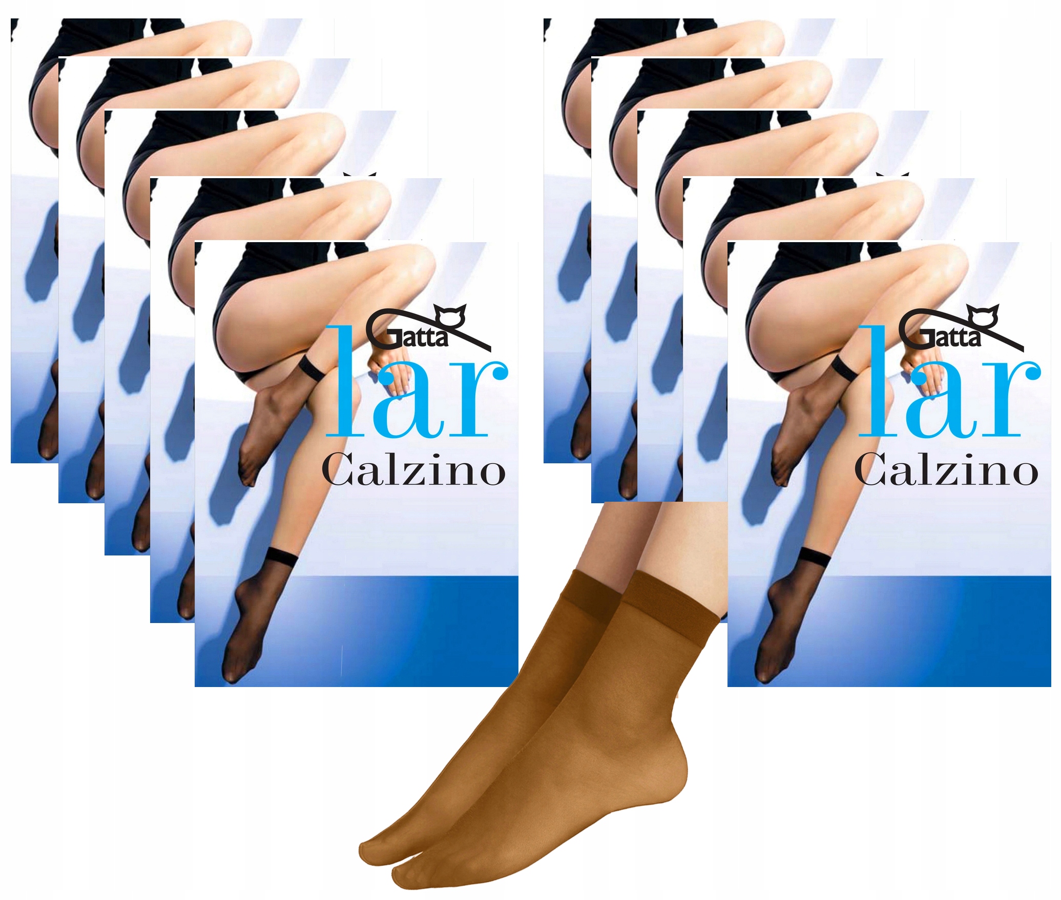 

10 X Gatta Skarpetki Lar 15DEN Lycra 2 Pary Golden