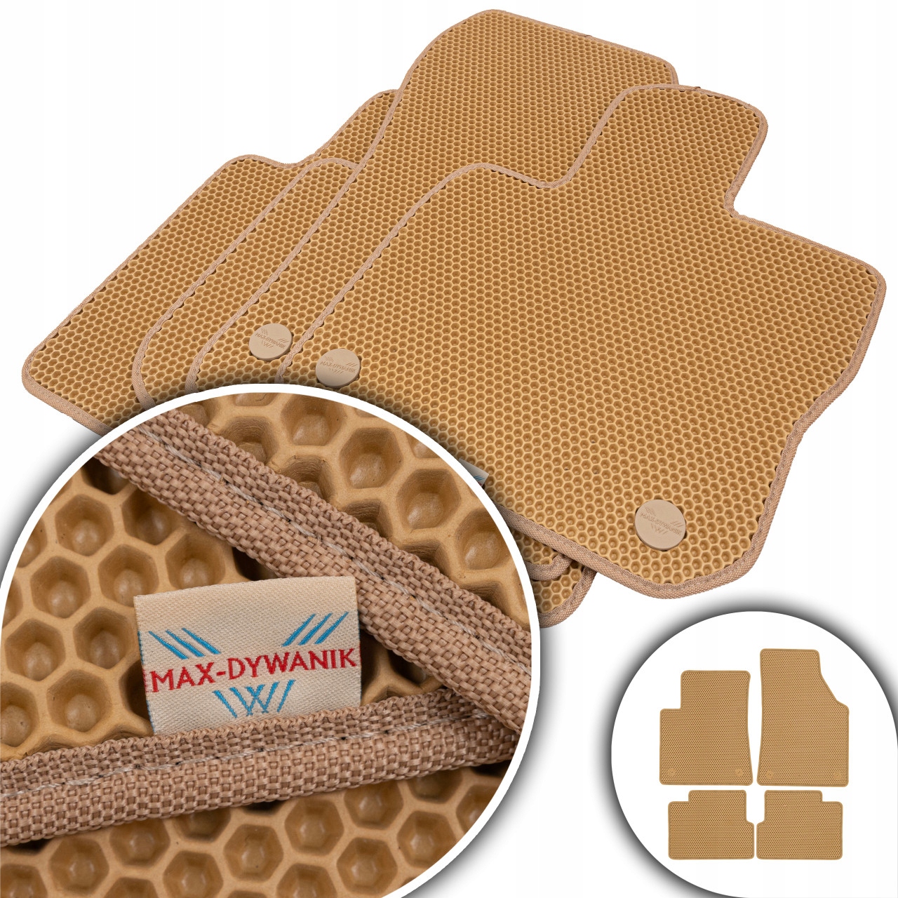 Jeep Cherokee V Kl 2013-2023 Koberce Eva Eternity Béžové Honey