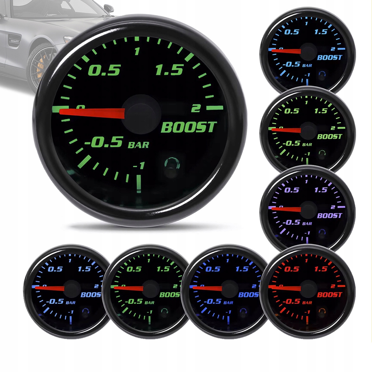 Indikátor Nabíjení Turbo Boost 52 MM, 7 Barev