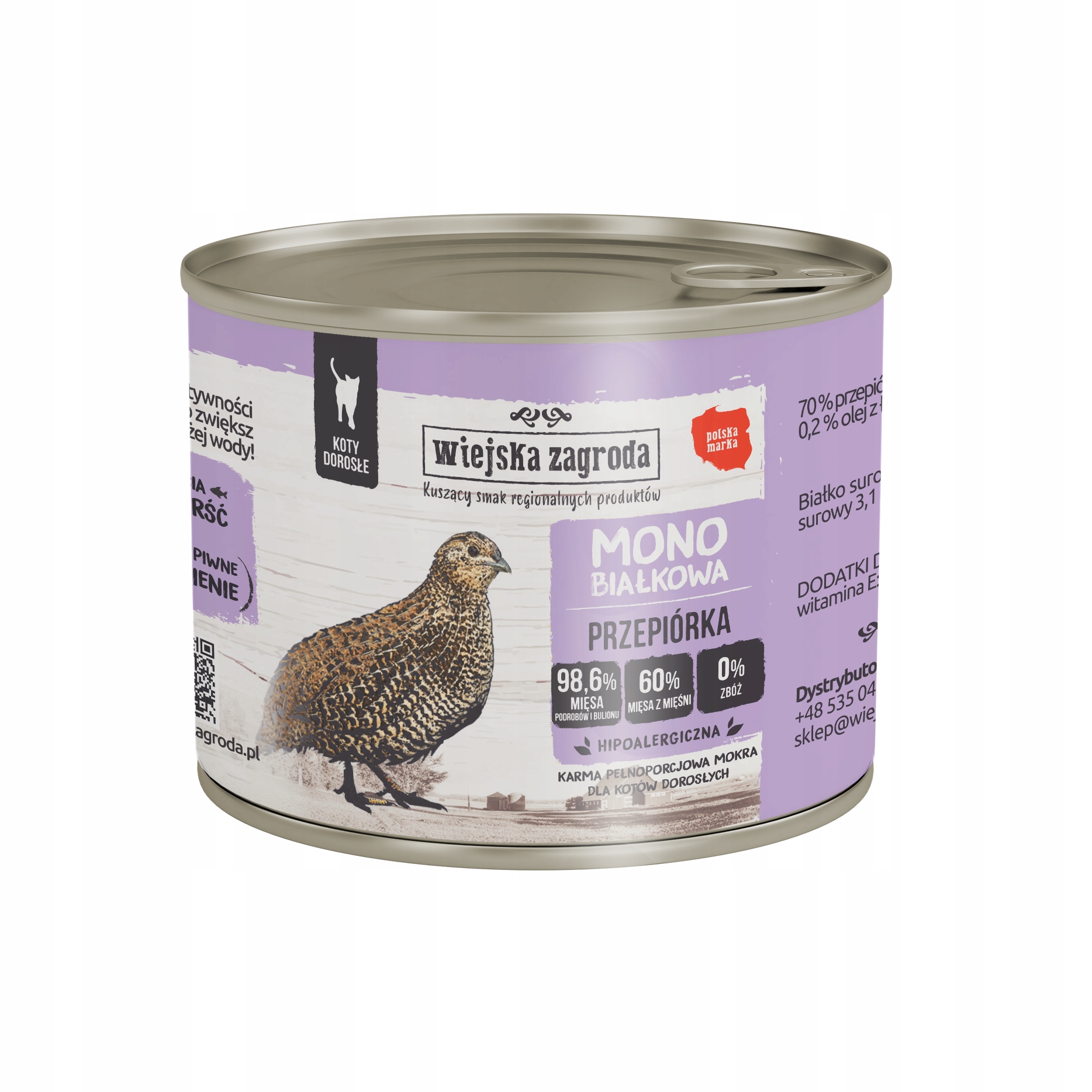 Levně 5x Wiejska Zagroda mokré krmivo pro kočky mono přepych 200 g