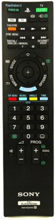 Pilot TV LED SONY BRAVIA RM-ED040 RM-ED041 RM-ED042 KDL- PS2 PlayStation2