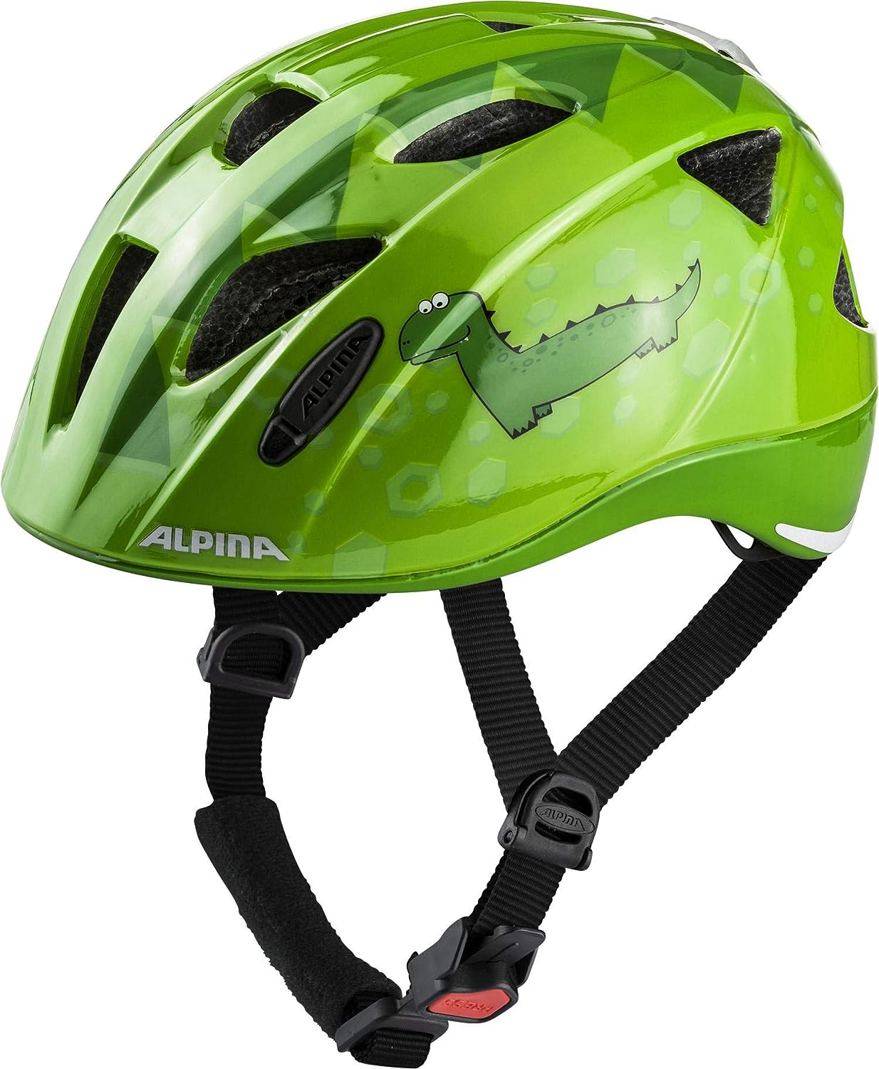 Dětská cyklistická přilba Alpina Ximo Flash Green Dino Gloss 45-49 Cm