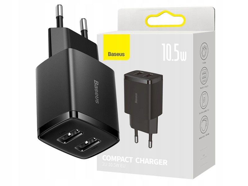 

Ładowarka sieciowa Baseus Compact 10.5W Czarny