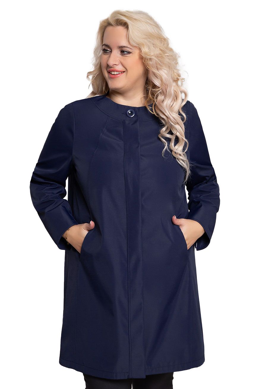 Elegantní kabátek v tmavě modré barvě 50
