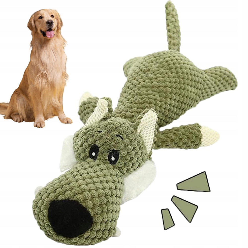 Levně Vlk Plyšák Hračka Pro Psy Odolná Kousátko Interaktivní Hračky 36 CM