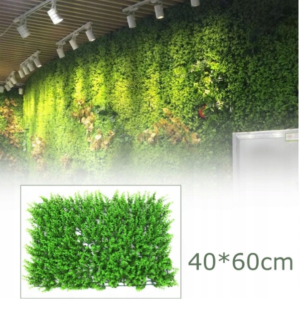 ZIELONA ŚCIANA PANEL ROŚLINNY MATA NA ŚCIANĘ OGRÓD WERTYKALNY EUKALIPTUS Grubość 5 mm