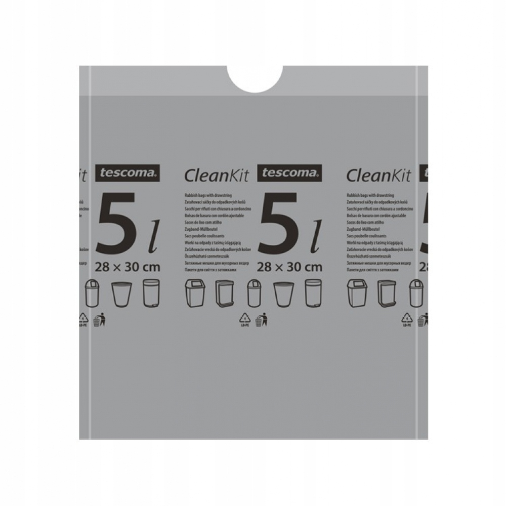 

Worki na śmieci taśmą Tescoma Clean Kit 5L 15 szt.