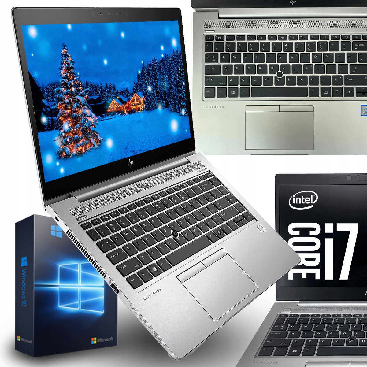 

Aluminiowy Hp i7 4x4,0GhzTurbo 16GB 256GB Ssd Fhd