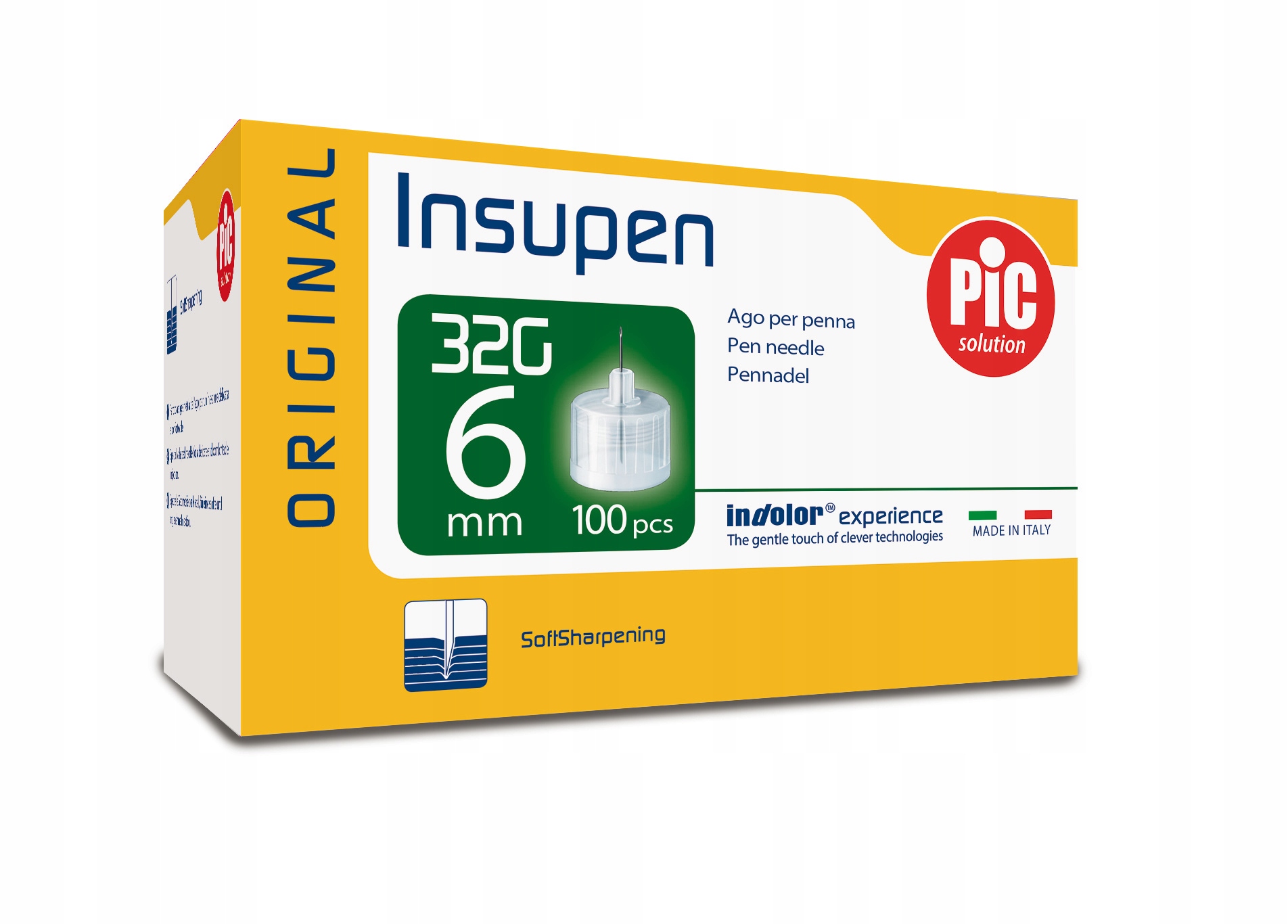 

Igły do penów Insupen 32G (0,23mm) x 6mm, 100szt.