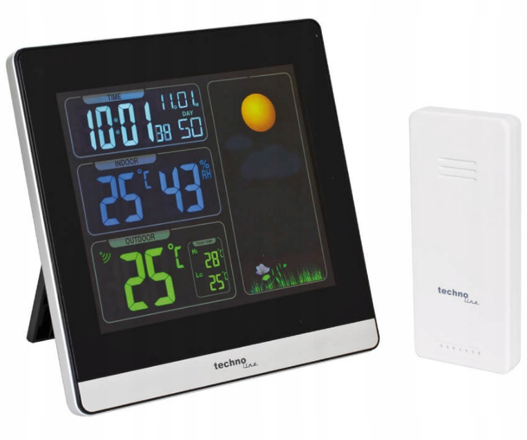 Meteorologická Stanice Teploměr Vlhkoměr Hodiny Dcf