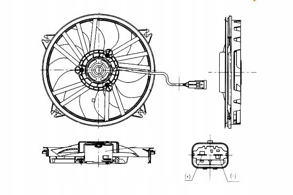 NRF WENTYLATOR CHŁODNICY PEUGEOT 307 C4 DS4 1,2THP