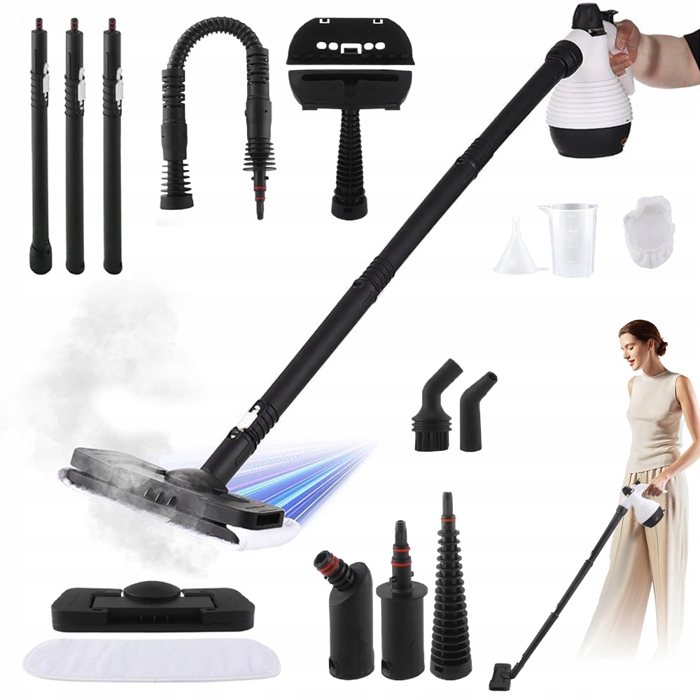 Mop Parowy Myjka Parowa 1050W Odkurzacz Parowy Parownica Mycia Podłóg Okien