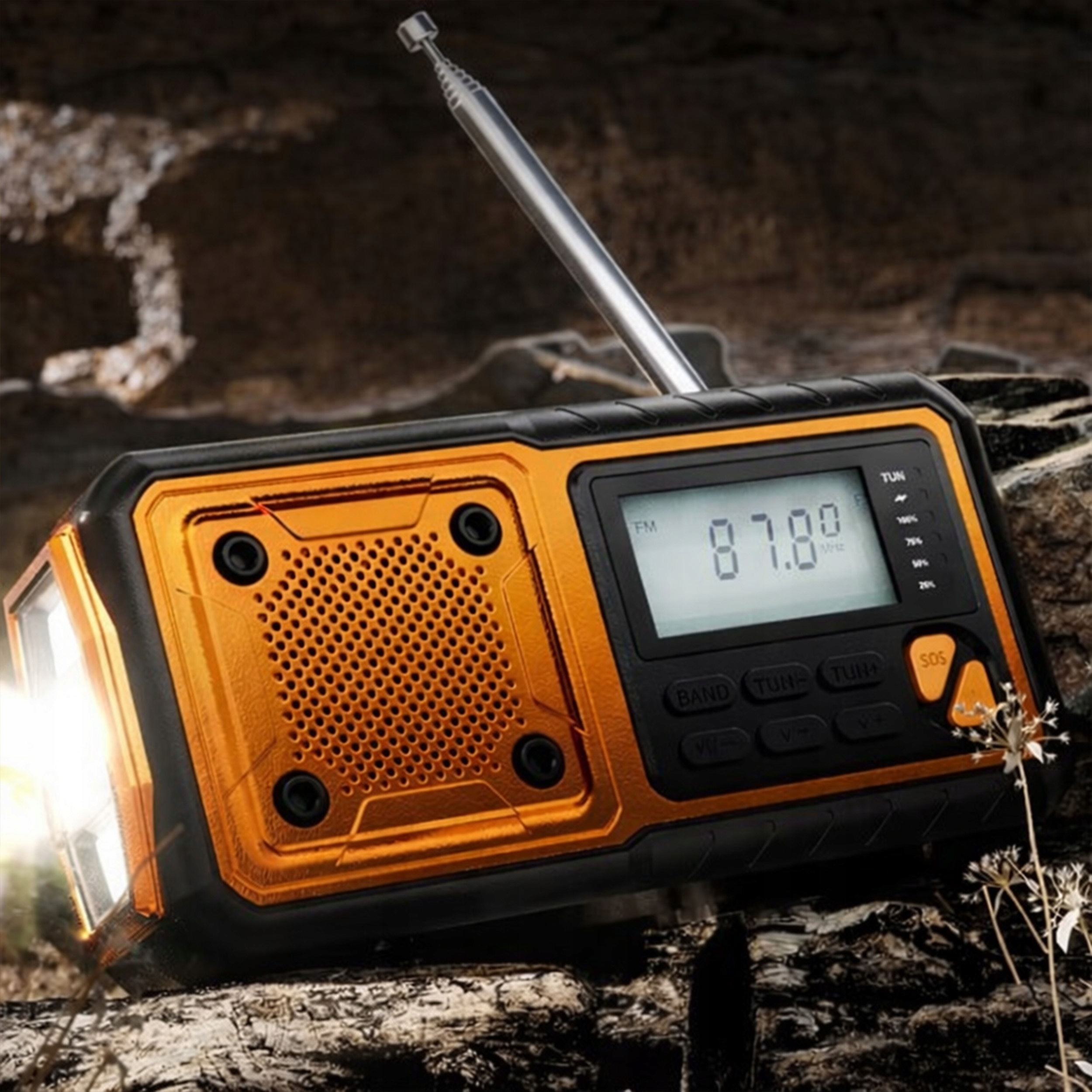 PRZENOŚNE RADIO SOLARNE KORBKA ALARM DYNAMO AWARYJNE LATARKA 5000mAh USB-C Kod producenta RADIO BUDOWLANE KUCHENNE USB USB-C FM 4