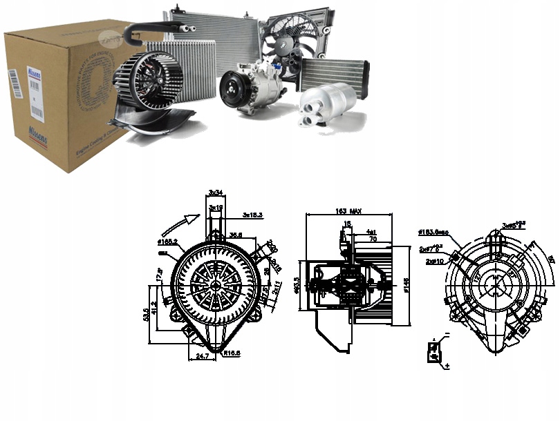 Ventilátor Ventilátoru Nissens 46722956 46770817 4672