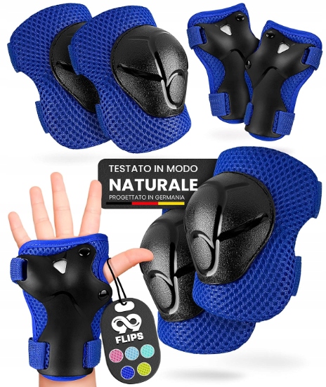 Ochraniacze Dla Dzieci Na Łyżwy Rolki Zestaw Na Łokcie Kolana Ręce