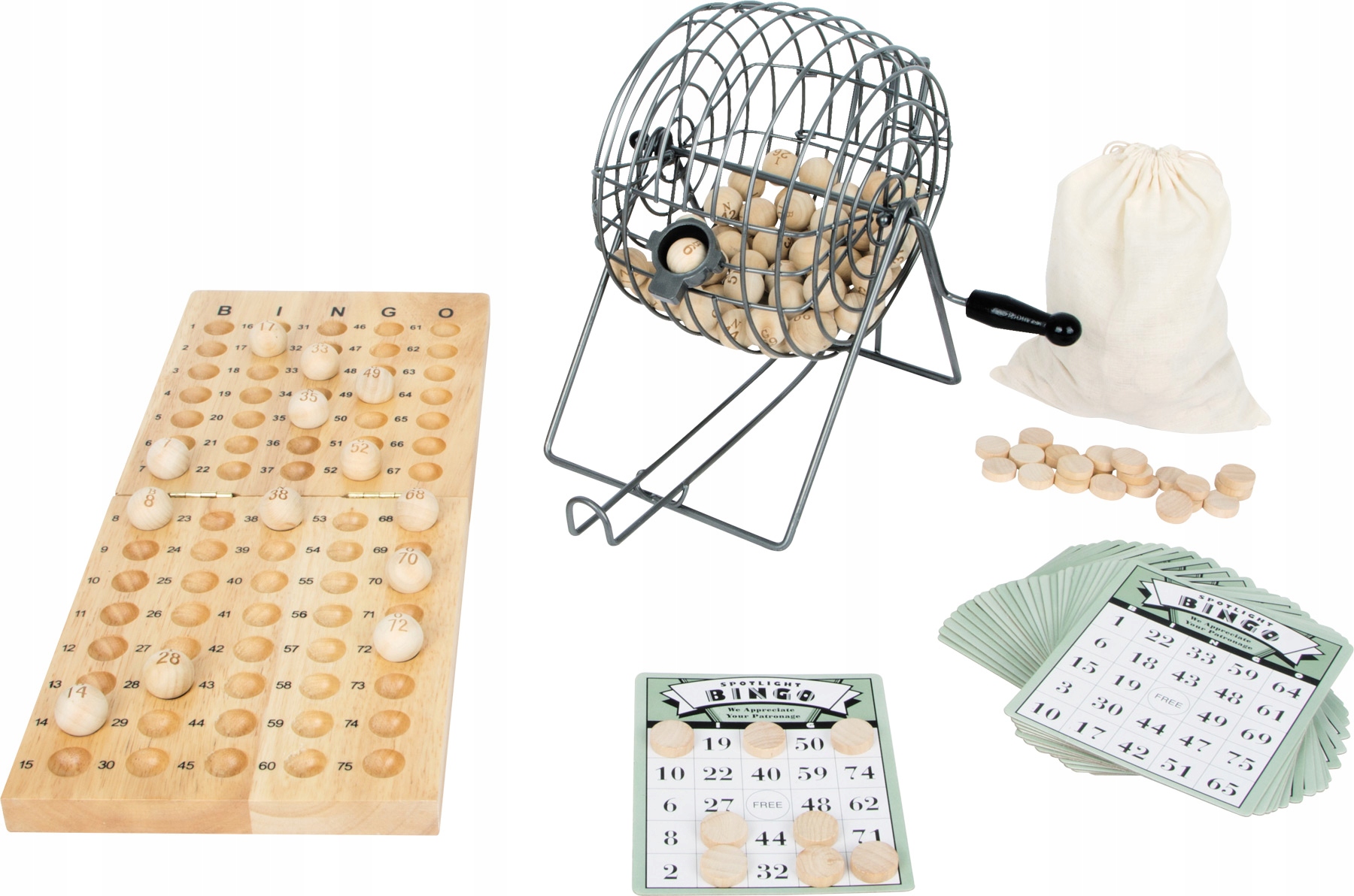 Gra towarzyska Bingo drewno i metal Profesjonalna