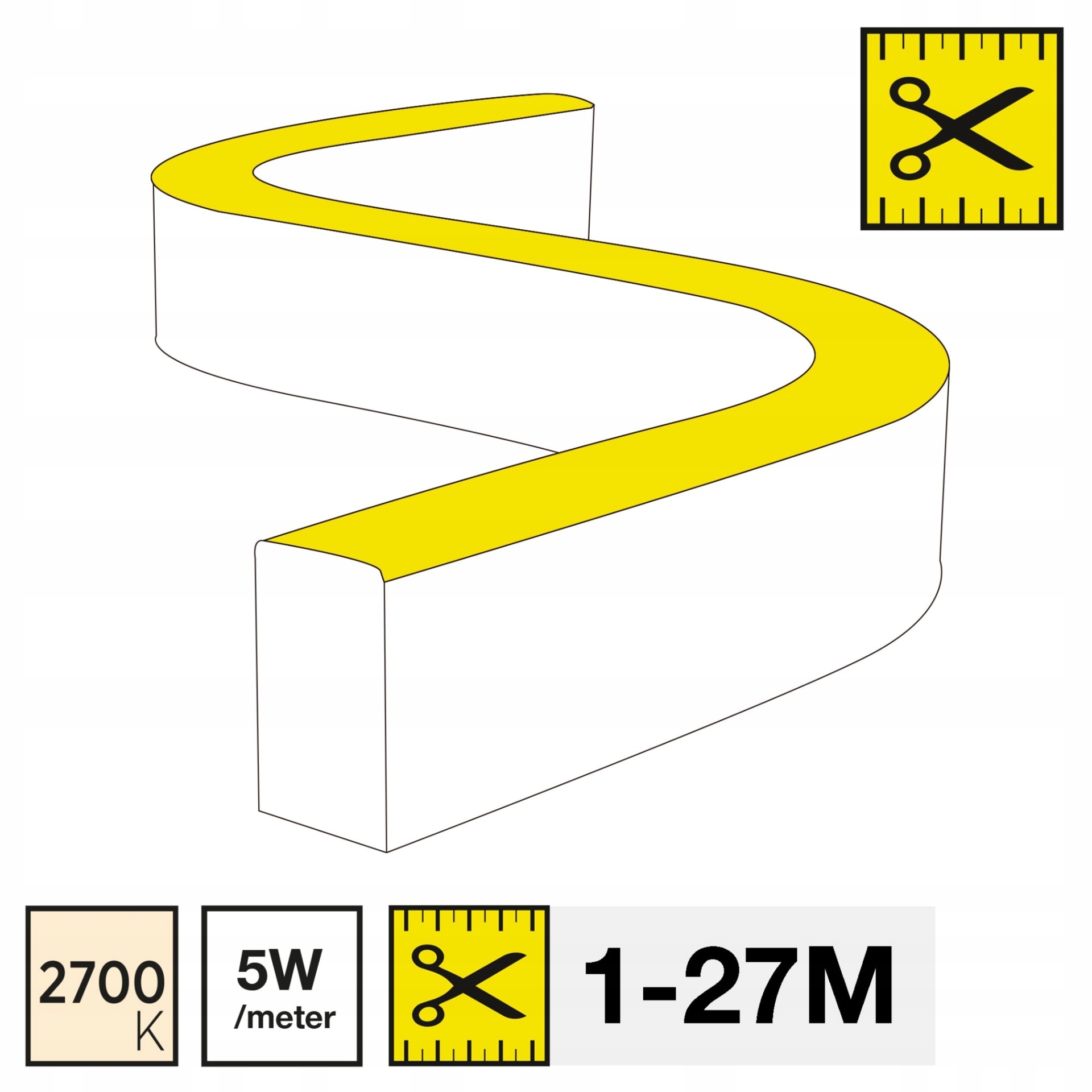 Led pásik Slc Neon Flex Side 2700K 5W 198LM 1-27M IP67