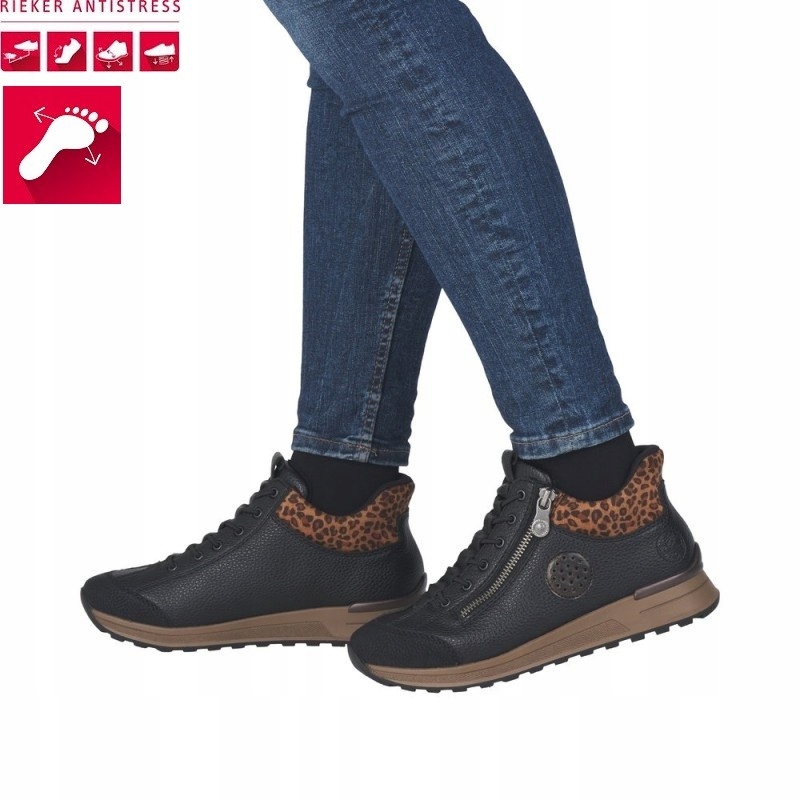 Rieker dámské zateplené polobotky černé vel 38