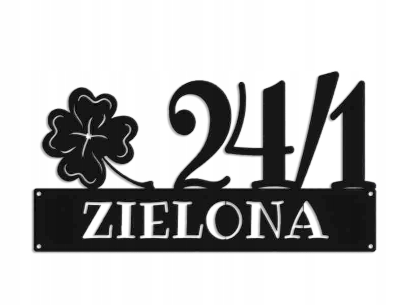 Číslo Na Dom 48 cm Tabuľa Adresa Oceľ 2 mm Zelená