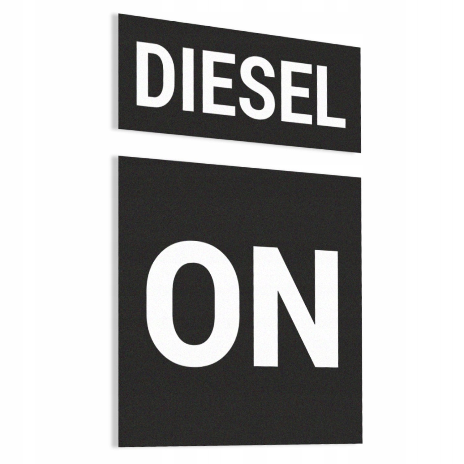 Naklejki Diesel On 2x5, 5x5 cm #ALOL03 na wlew paliwa