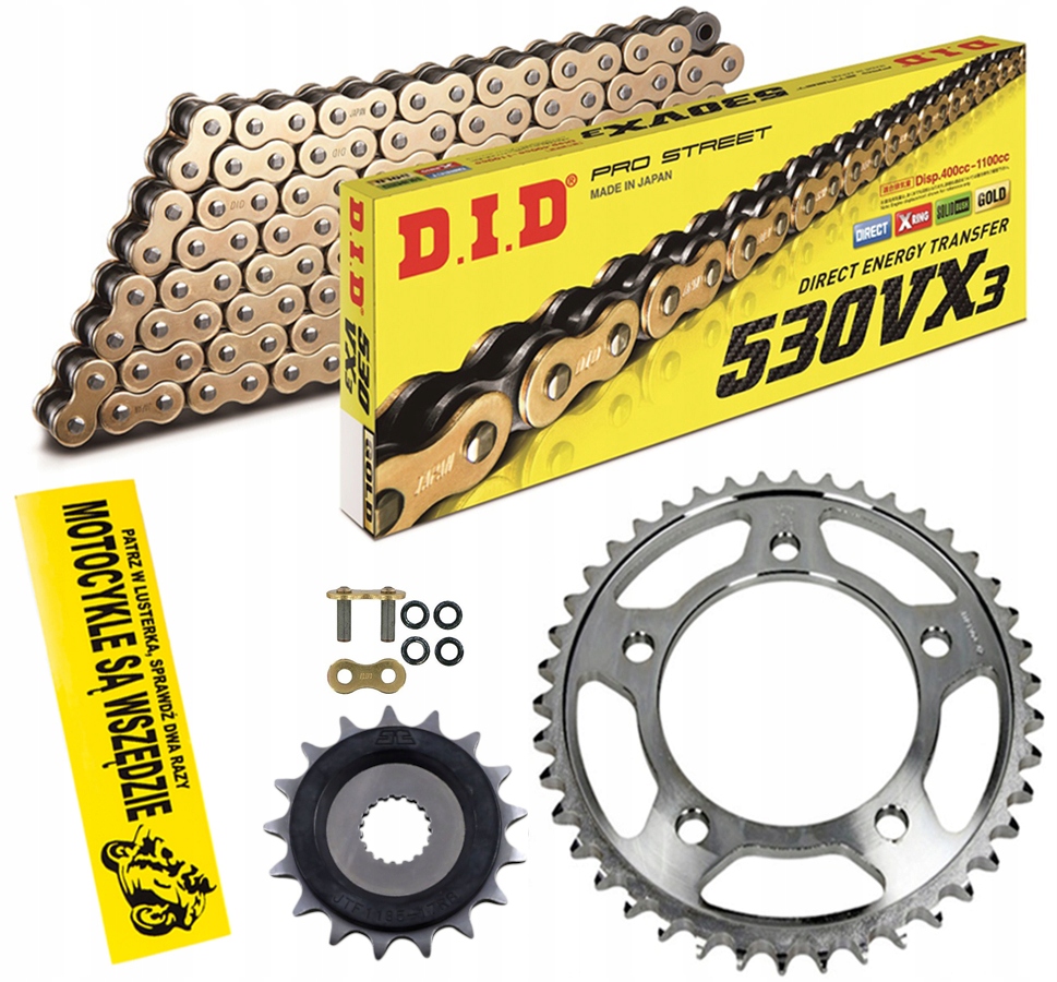 Napęd Zestaw DID Złoty Tłumik Drgań Jt Suzuki Gsx-r 1000 2001-2006