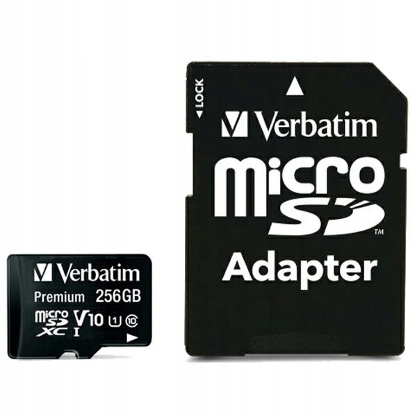 Verbatim Karta microSDXC 256GB V10+ adaptér černá/černá 44087