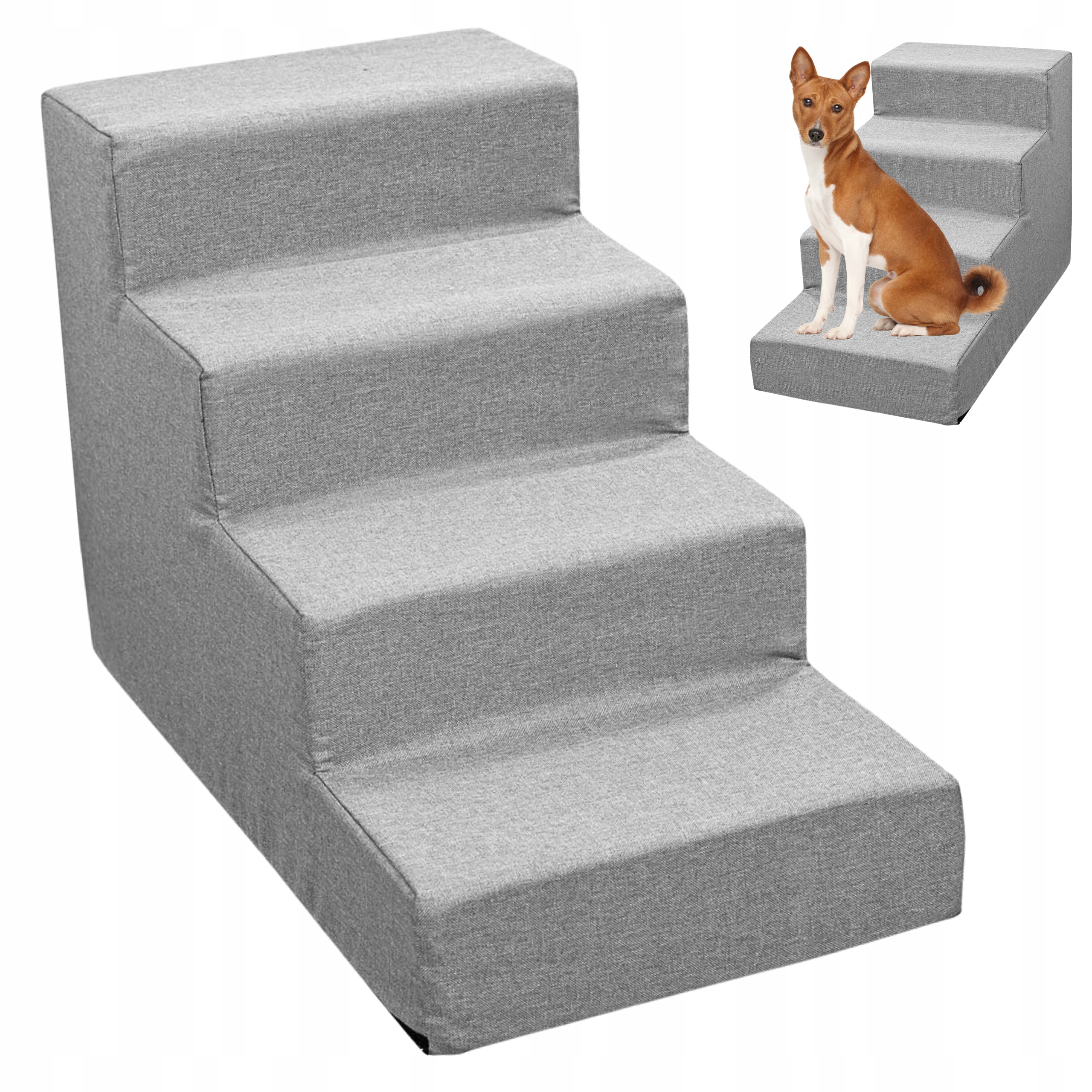 Schodki Dla Psa Kota Do Wchodzenia Podest 4 Stopnie 40 CM Łagodne Rampa