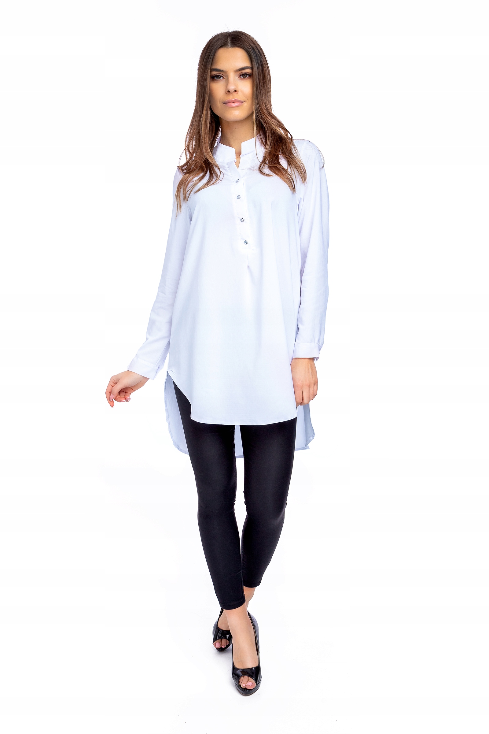 

Luźna Asymetryczna Tunika Koszula Kolory R- 54