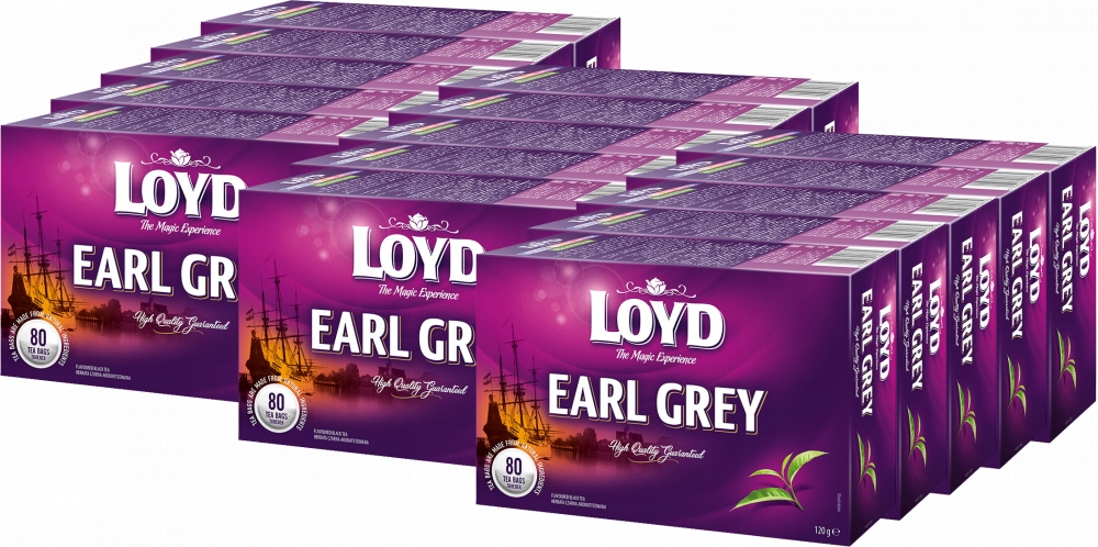 Herbata Earl Grey czarna w torebkach Loyd 80szt x15