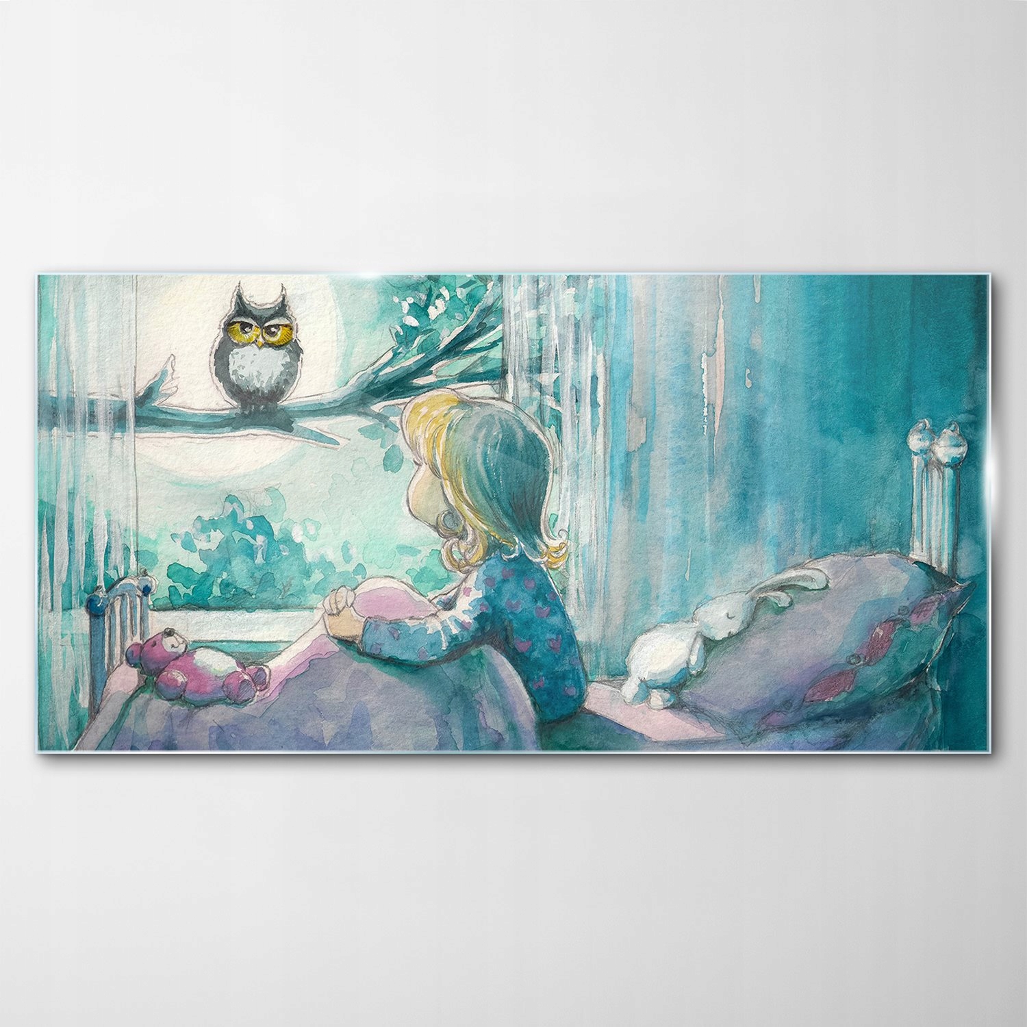 

Obraz Szklany Deco Akwarele Sowa Dziewczyna 120x60